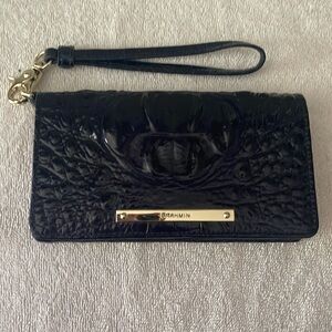 Brahmin Wristlet in Ink Blue